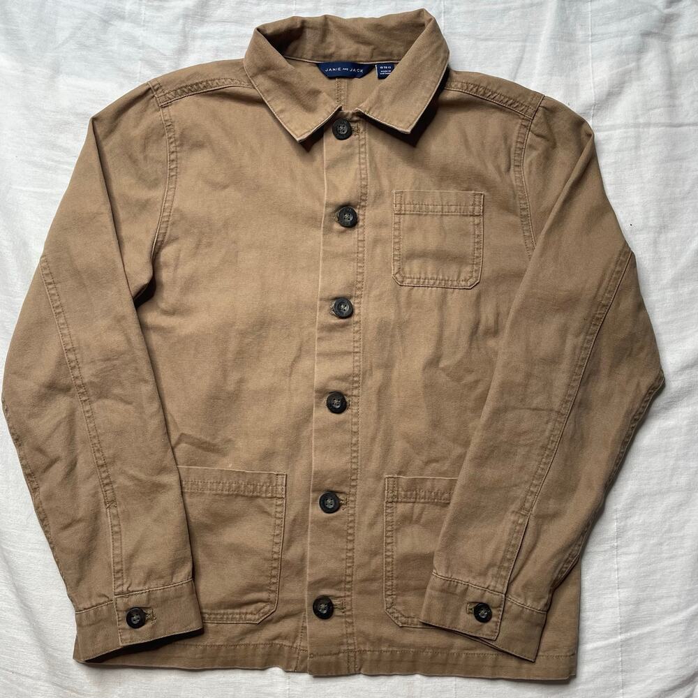 Janie and Jack Brown Chore Jacket Size 10-12Y Kids Youth Cotton